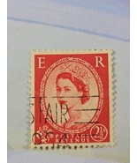 Great Britain Stamp Queen Elizabeth II 2 1/2d Used Bar Cancel - €0,84 EUR