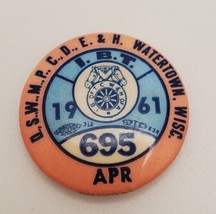 IBT International Brotherhood of Teamsters Vintage Pin Button Wisconsin ... - $24.55