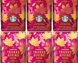 6 PACK Starbucks Thanksgiving Blend Whole Bean Coffee 16 oz (2021) - £40.15 GBP
