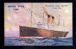 LS2757 - White Star Liner - Baltic - built 1904 - by Montague B Black - postcard - £6.14 GBP