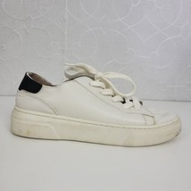 Zara Womens Shoes Size 35 White Low Top Lace-Up Round Toe Classic Casual... - $23.03