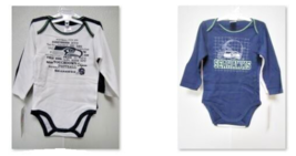 NFL Seattle Seahawks Football Terms 2 pack Bodysuit Long Sleeve Size 18M... - £21.98 GBP