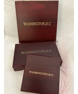 3 CHALLENGE COIN WOOD BOXES EMPTY 1-2-&amp; 4 COINS Size to DISPLAY / GIFT N... - $735.94 MXN