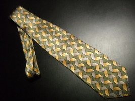 Stonehenge Cocktail Collection Neck Tie Gin &amp; Tonic Ribbons of Browns and Golds - £8.64 GBP