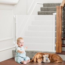 Retractable Baby Gates Extra Wide Retractable Dog Gate for The House Extends to  - £67.47 GBP
