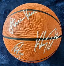 Golden State Warriors Steph Curry Klay Thompson &amp; Steve Kerr signed ball with CO - £229.33 GBP