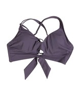 Shade &amp; Shore Tie Front Bralette Bikini Top Size 34B Mauve Plum Purple NWOT - $10.54 CAD