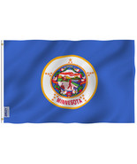 Anley Fly Breeze 3x5 Feet Minnesota State Flag - Minnesota MN Flags Poly... - £5.37 GBP
