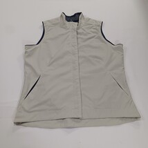 Line Up For Sports Men's Beige/Cream Full Zip Sleeveless Golf Vest Chest 41" image 9