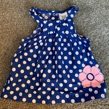 Carter&#39;s Just One You Blue White Dots Dress 6M - £15.67 GBP