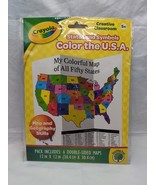 Crayola States And Symbols Color The USA Maps (6) 12&quot; X 12&quot; - €12,75 EUR