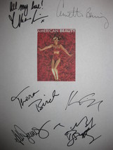 American Beauty Signed Film Movie Screenplay Script X6 Autograph Kevin Spacey An - $19.99