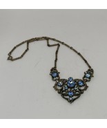 Vintage CORO Necklace Blue stones - $83.76 CAD