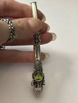 Sterling Bali Dragon Peridot Cigar Cigarette Holder - £59.78 GBP