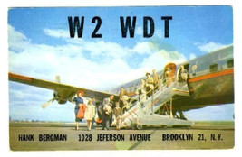 1957 QSL American Airlines DC-6 W2WDT - $10.89