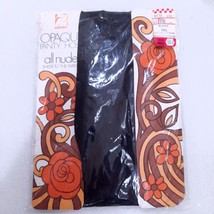 NEW Vintage Zayre pantyhose opaque black TALL panty hose stockings nylon... - $10.00