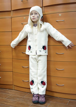 Merino Wool Jacket For Toddler Girl Knitted Handmade In Europe Gift For Girl - £39.66 GBP