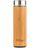 WAKEcup 500ml Bamboo Thermos Leak Proof Stainless Steel &amp; Bamboo Flask - $20.78