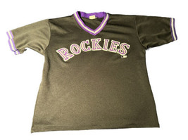 VTG Colorado Rockies #70 Purple Jersey striped Short sleeve Size Medium - $13.99