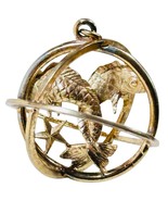 CROWN TRIFARI Pisces Zodiac Brushed Gold Vintage Pendant HTF - $105.06 CAD
