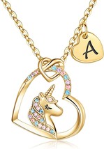 Easter Gifts for Girls Unicorn Gifts for Girls 14K Gold White Gold Rose ... - £35.49 GBP