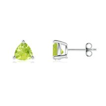ANGARA Natural Peridot Stud Fine Earrings in 925 Sterling Silver (Size-6) - $176.71+