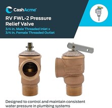 Pressure Relief Valve 3/4&quot; MNPT x FNPT 150-PSI Bronze Cash Acme 14737-01... - $13.85