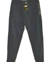 Xios Plaid Design Men&#39;s Black Cotton Zip Pocket  Sweatpants Sz XL - £25.44 GBP