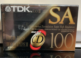 Tdk Sa 100 New Sealed Cassette Tape For Cd High Bias Blank Iec Ii Type Ii - £9.31 GBP