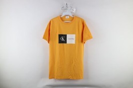 Vintage 90s Calvin Klein Mens Medium Distressed Spell Out Box Logo T-Shirt USA - £29.95 GBP