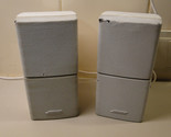 Pair Of Bose Acoustimass Speakers Double Cube White - $60.82