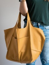 Casual Soft Large Capacity Tote Women Handbags Designer Aged Metal Look Pu Leath - £46.68 GBP