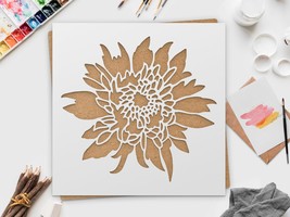 LIONX Large Peony Flower Stencil - 10x10 inch for Wall Art, Painting &amp; Fabric Ar - $14.69