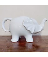 London Pottery White Elephant Tea Pot Planter Vase Ceramic Glazed - £15.73 GBP
