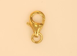18k ( stamped 750 ) solid yellow  gold lobster clasp lock 9 x 5 mm - $69.29