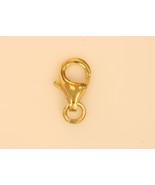 18k ( stamped 750 ) solid yellow  gold lobster clasp lock 9 x 5 mm - €59,90 EUR