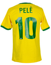 Pele Signed Yellow Brazil Soccer Jersey BAS - £380.57 GBP