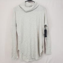 Black Tape Taupe Cozy Ribbed Cowlneck Long Sleeve Sweater Blouse Medium (AQ) - $20.00