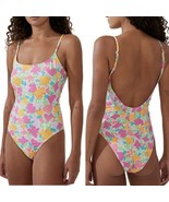NWT Cotton On Floral One Piece Swimsuit Low Scoop Back Cheeky Size Medium - $32.82 CAD