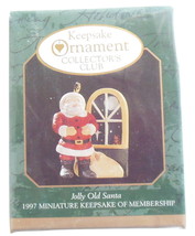 Vintage Hallmark Miniature Christmas Ornament Jolly Old Santa QXC5145  - $6.95