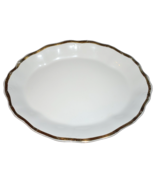 Knowles Taylor Knowles KTK27 Semi-Vitreous White &amp; Gold Trim Serving Pla... - $34.19 CAD