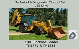 John Deere 710D Backhoe Loader Repair Technical &amp; Diagnosis Manual Set TM1537 - £34.05 GBP