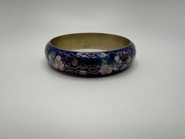 Vintage 2.5” X 6mm Chinese Cloisonné Bangle Bracelet  - £63.16 GBP