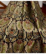 Indian Brocade, Black and Gold Jacquard Fabric, Wedding Dress Fabric - N... - £16.11 GBP+