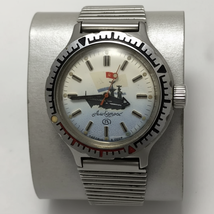 Vintage Mens Watch Vostok Amphibia Aircraft Carrier Albatross USSR Blue ... - $350.00