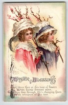 Easter Postcard Ellen Clapsaddle Victorian Girls Branch 1913 Series 4259 Germany - £14.28 GBP