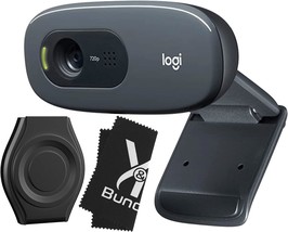 Logitech C270 Webcam Bundle High Resolution HD 720 Logitech Webcam Camera with M - £45.51 GBP
