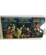 The Hardy Boys Books Lot Of 3 Viking Symbol Mystery, While The Clock Tic... - £9.64 GBP