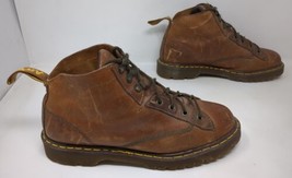 Vintage Dr Martens Doc England Chunky Ankle Boots 8088 Brown Leather Men US 10 - £47.62 GBP