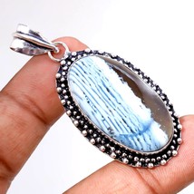 Blue Opal Gemstone Handmade Fashion Ethnic Gifted Pendant Jewelry 2.30&quot; SA 9929 - £3.18 GBP
